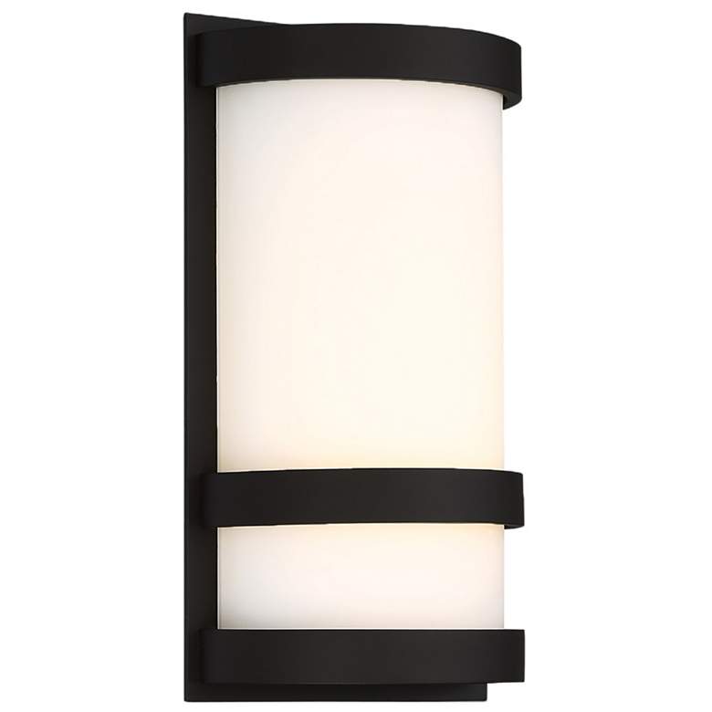 Image 1 Latitude 10 inchH x 6 inchW 1-Light Outdoor Wall Light in Black