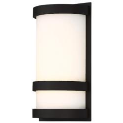 Latitude 10"H x 6"W 1-Light Outdoor Wall Light in Black