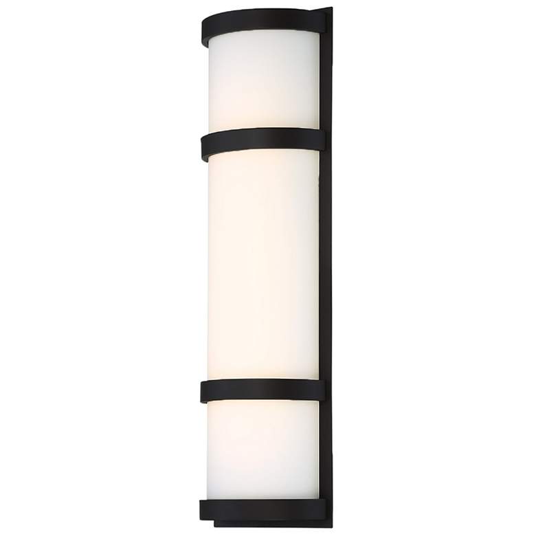 Image 1 Latitude 20"H x 6"W 1-Light Outdoor Wall Light in Black