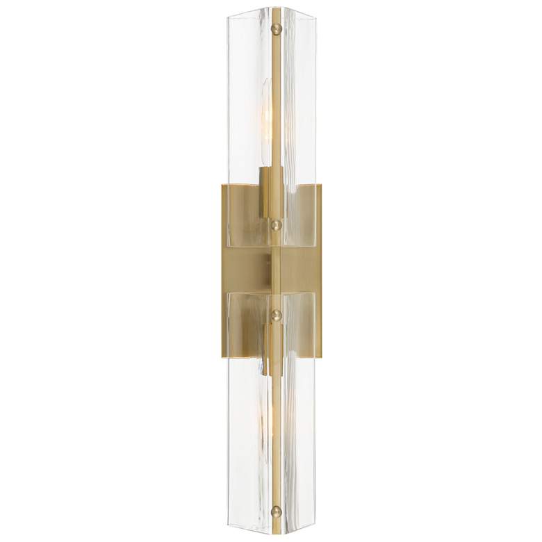 Image 1 Latitude 22 1/4" High Brushed Gold 2-Light Wall Sconce