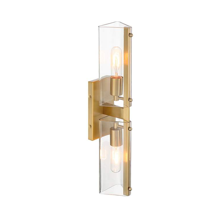 Image 4 Latitude 22 1/4" High Brushed Gold 2-Light Wall Sconce more views
