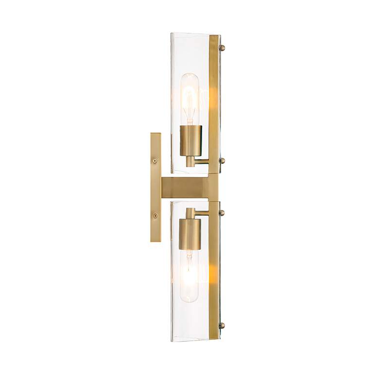 Image 5 Latitude 22 1/4" High Brushed Gold 2-Light Wall Sconce more views