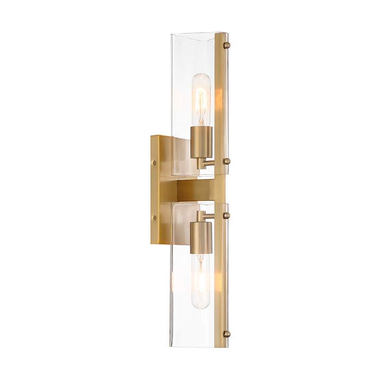 Image 6 Latitude 22 1/4" High Brushed Gold 2-Light Wall Sconce more views