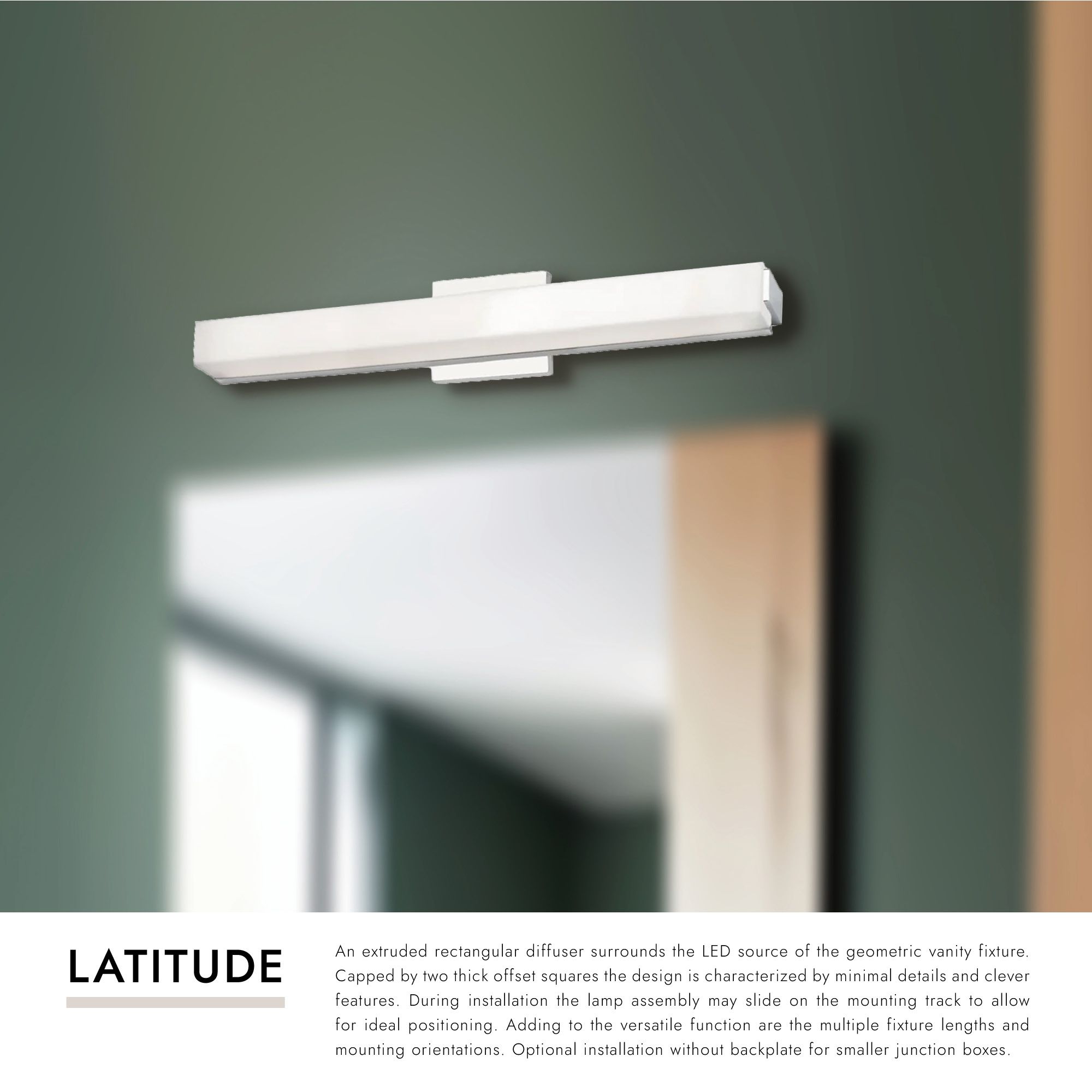 Image 2 Latitude 24 1/2" Wide Brushed Gold LED Vanity Bath Light more views