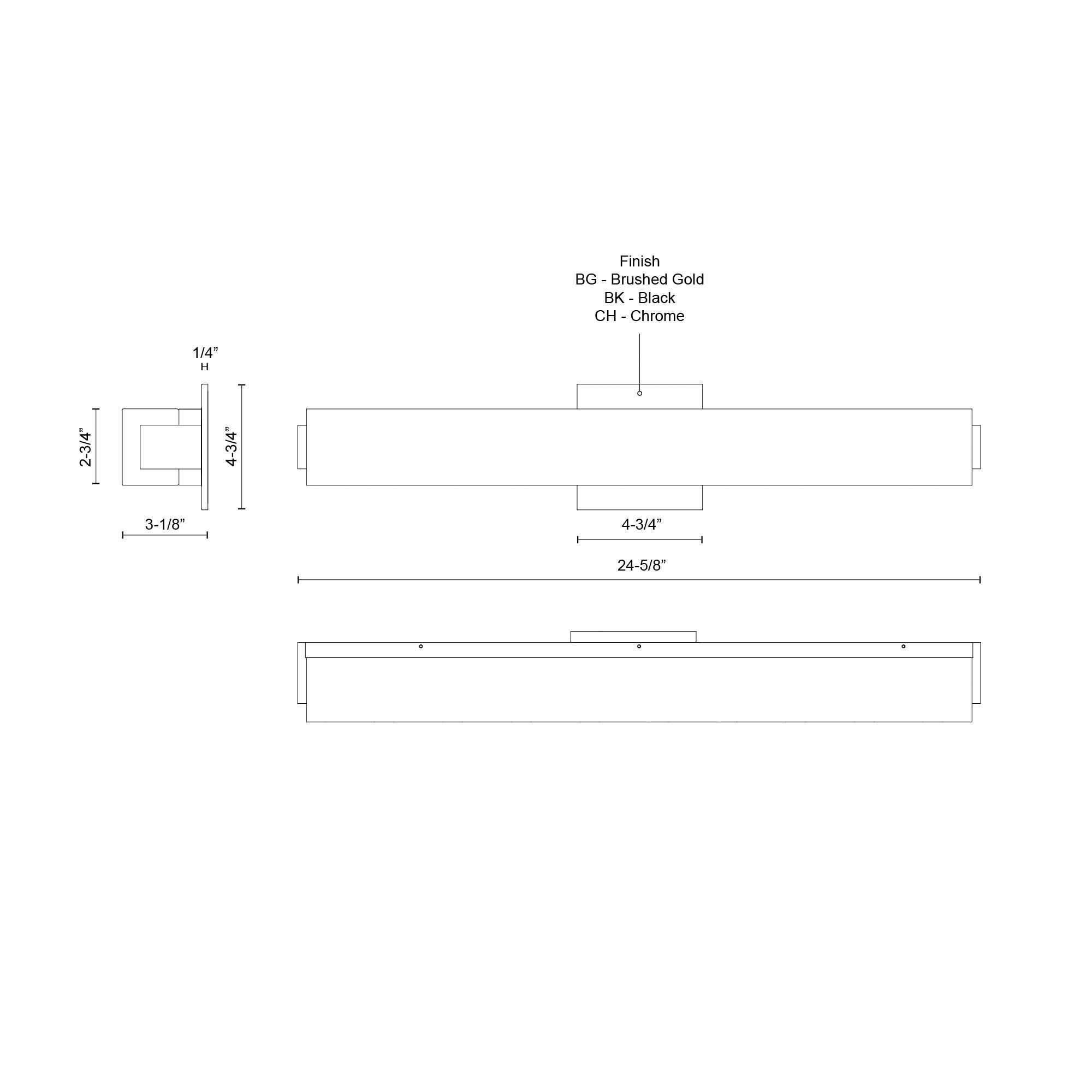 Image 6 Latitude 24 1/2" Wide Brushed Gold LED Vanity Bath Light more views