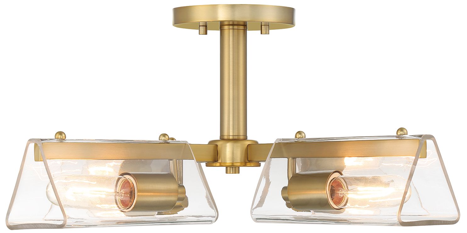 Latitude 24 in. 4-Light Brushed Gold Modern Chandelier with Glass Shades