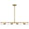 Latitude 40.25 in. 4-Light Brushed Gold Modern Island Pendant Light