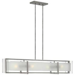 Latitude 42" Wide Brushed Nickel 4-Light Linear Chandelier