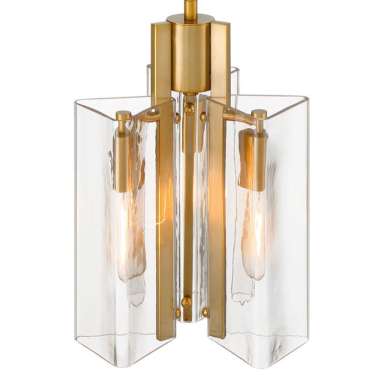 Image 3 Latitude 9 1/2" Wide Brushed Gold 3-Light Pendant more views
