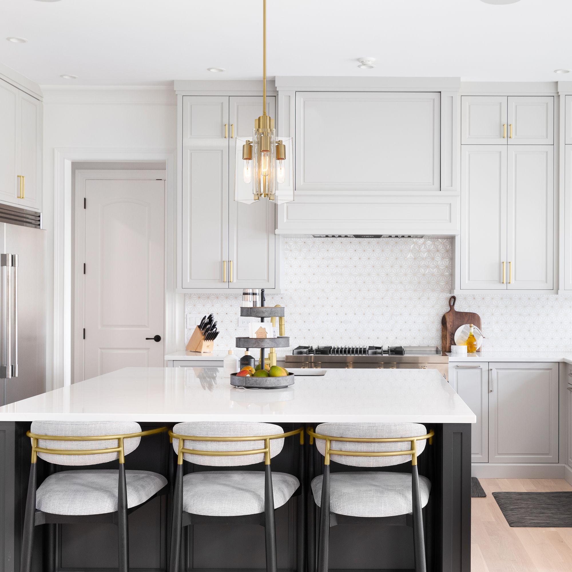 Latitude 9 1/2" Wide Brushed Gold 3-Light Pendant