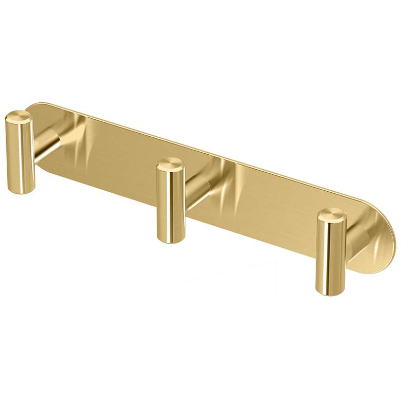 Image 1 Latitude II All Modern Decor 11" L Triple Robe Hook, Brushed Brass