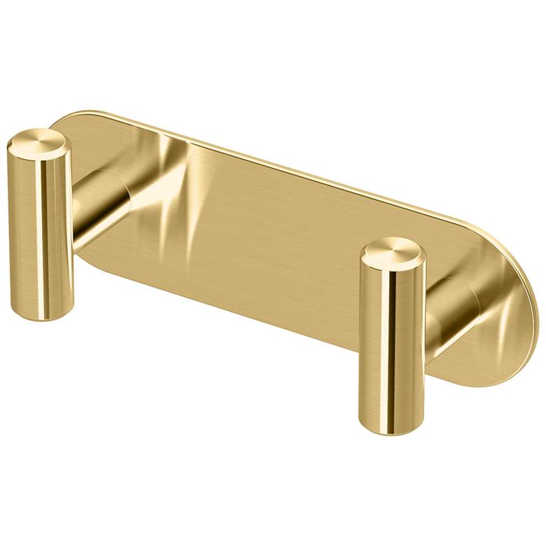 Image 1 Latitude II All Modern Decor 6.5"L Double Robe Hook, Brushed Brass