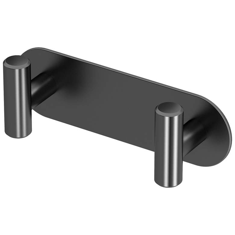 Image 1 Latitude II All Modern Decor 6.5"L Double Robe Hook, Matte Black