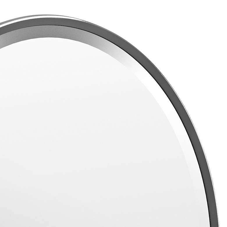 Image 2 Latitude II Black 23 3/4 inch x 27 1/2 inch Framed Oval Wall Mirror more views