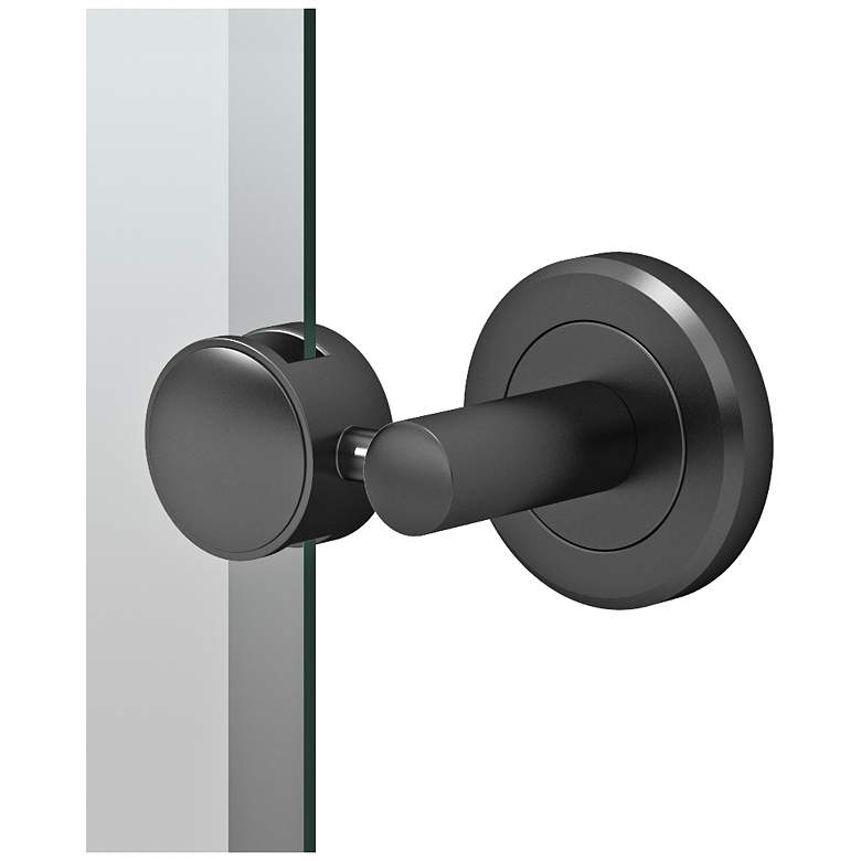 Image 2 Latitude II Black 28 1/4" x 32" Oval Wall Mirror more views