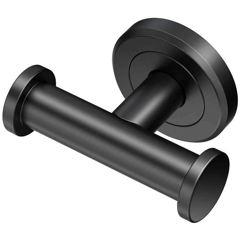 Image 1 Latitude II Double Robe Hook, Matte Black
