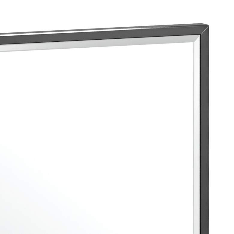 Image 2 Latitude II Matte Black 23 3/4" x 25" Framed Wall Mirror more views
