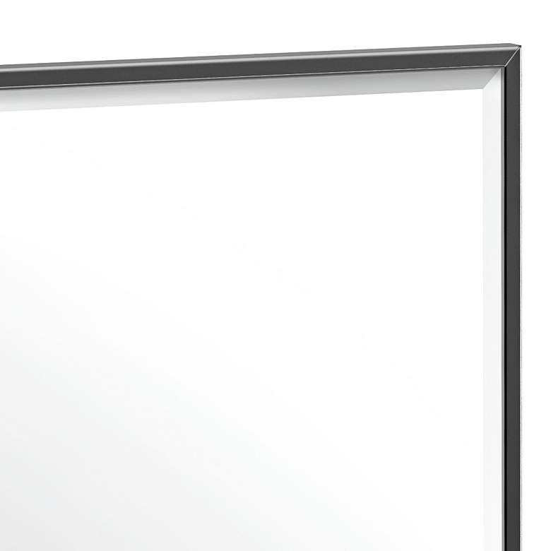 Image 2 Latitude II Matte Black 27 3/4" x 32 1/2" Framed Wall Mirror more views