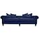 Latrice 103" Wide Blue Velvet Hand-Crafted Sofa