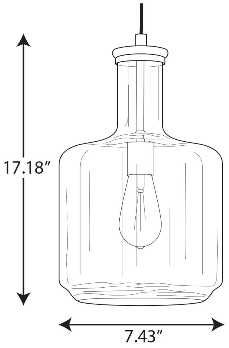 Image 4 Latrobe Collection One-Light Clear Glass Pendant Light P500230 more views
