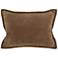 Latte Brown Suede 20" x 14" Decorative Pillow