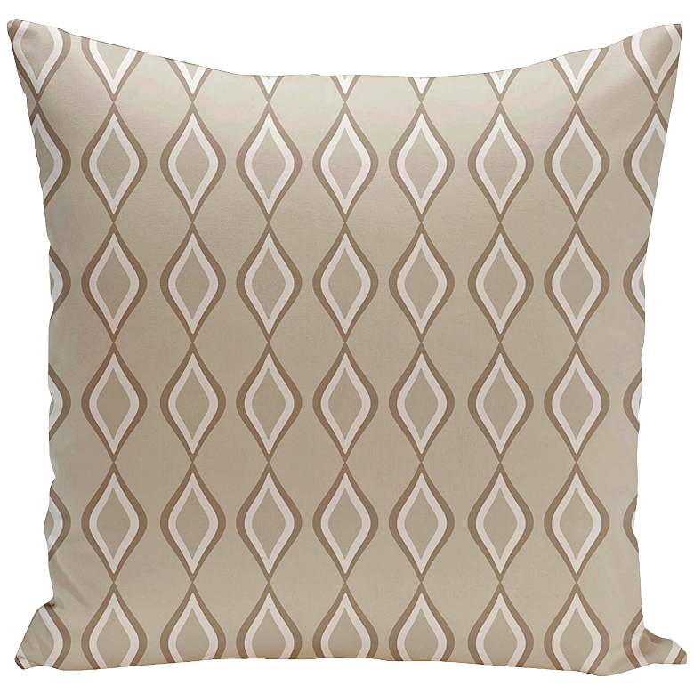 Image 1 Latte Flax Oatmeal Brown 20 inch Square Decorative Pillow