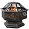 Lattice 28" Wide Wood Burning Outdoor Fire Pit