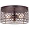 Lattice Vintage Style 16" Wide Bronze Ceiling Light