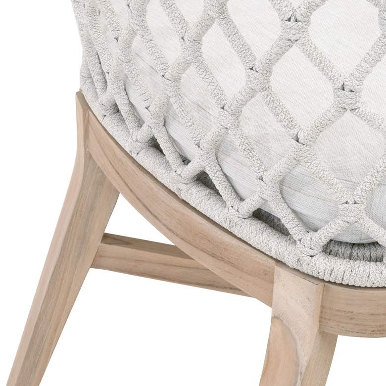Image 3 Lattis White Speckle Woven Outdoor Dining Chair more views
