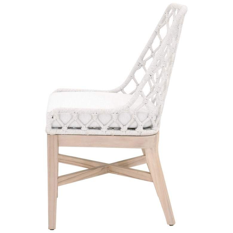 Image 5 Lattis White Speckle Woven Outdoor Dining Chair more views