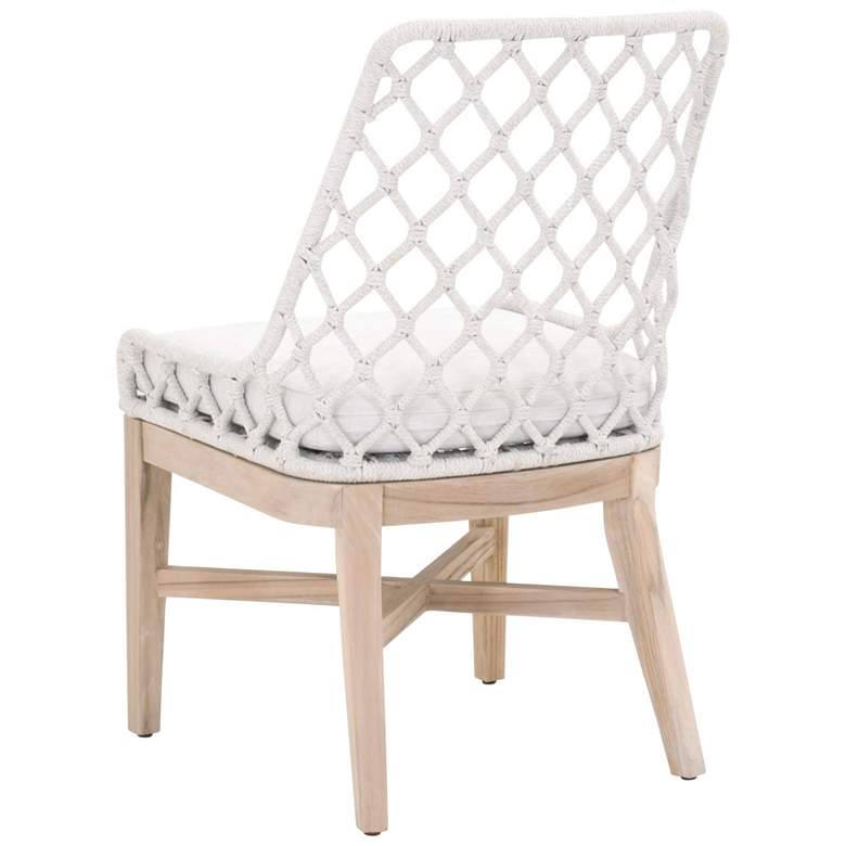 Image 6 Lattis White Speckle Woven Outdoor Dining Chair more views