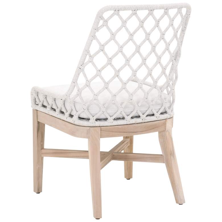 Image 6 Lattis White Speckle Woven Outdoor Dining Chair more views
