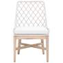 Lattis White Speckle Woven Outdoor Dining Chair