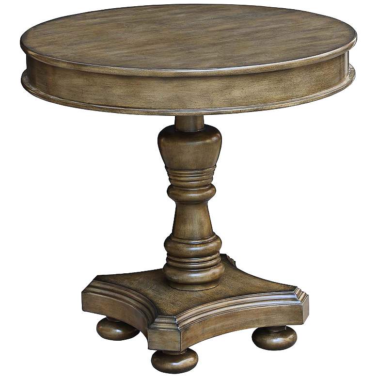 Image 1 Lauderdale Sable Wood Round Accent Table