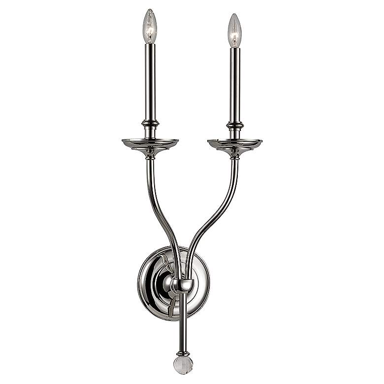 Image 1 Lauderhill 27 inch High Polished Nickel Dual Wall Sconce
