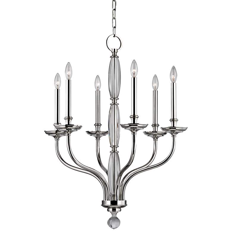 Image 1 Lauderhill 28" Wide Polished Nickel Chandelier