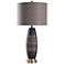 Laughlin Black and Brown Table Lamp with Brown Styrene Shade
