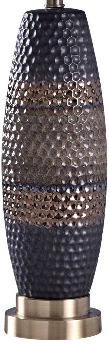 Image 4 Laughlin Black and Brown Table Lamp with Brown Styrene Shade more views