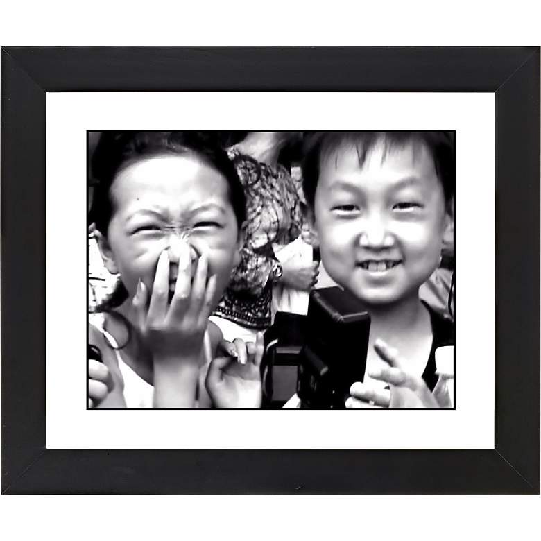 Image 1 Laughter Black Frame Giclee 23 1/4 inch Wide Wall Art