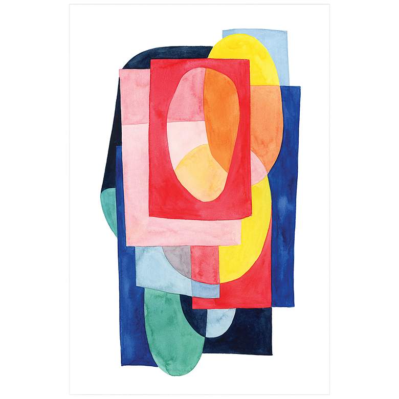 Image 3 Launder II 48" High Floating Tempered Glass Graphic Wall Art