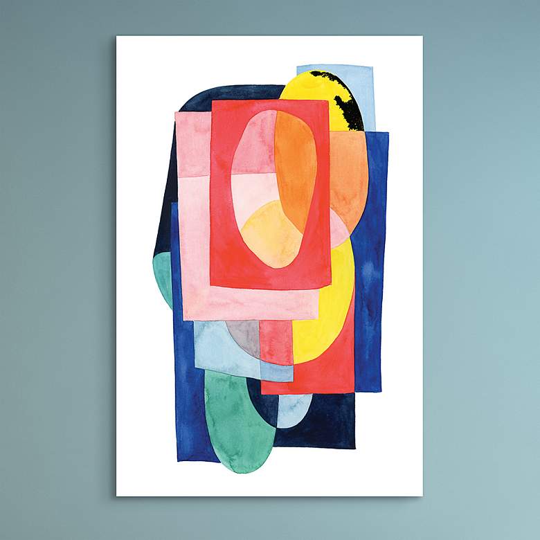 Image 2 Launder II 48" High Floating Tempered Glass Graphic Wall Art
