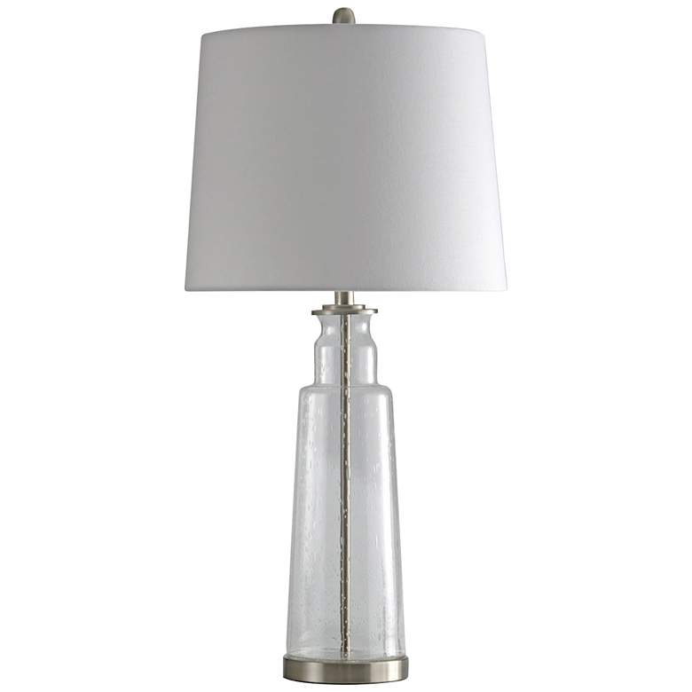 Image 2 Laura Clear Seeded Glass Table Lamp