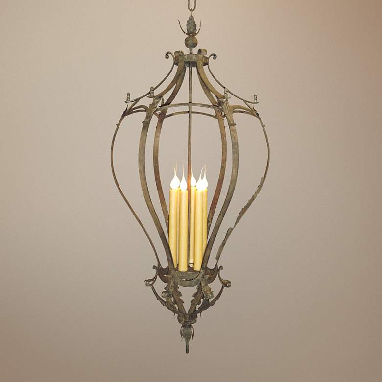 Image 1 Laura Lee Alexis 6-Light 24 inch Wide Tall Foyer Chandelier