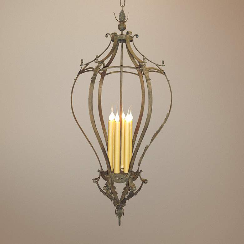 Image 1 Laura Lee Alexis 6-Light 24" Wide Tall Foyer Chandelier
