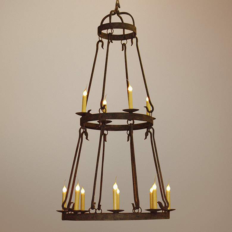 Image 1 Laura Lee Buckingham 12-Light 36 inchW Large Candle Chandelier