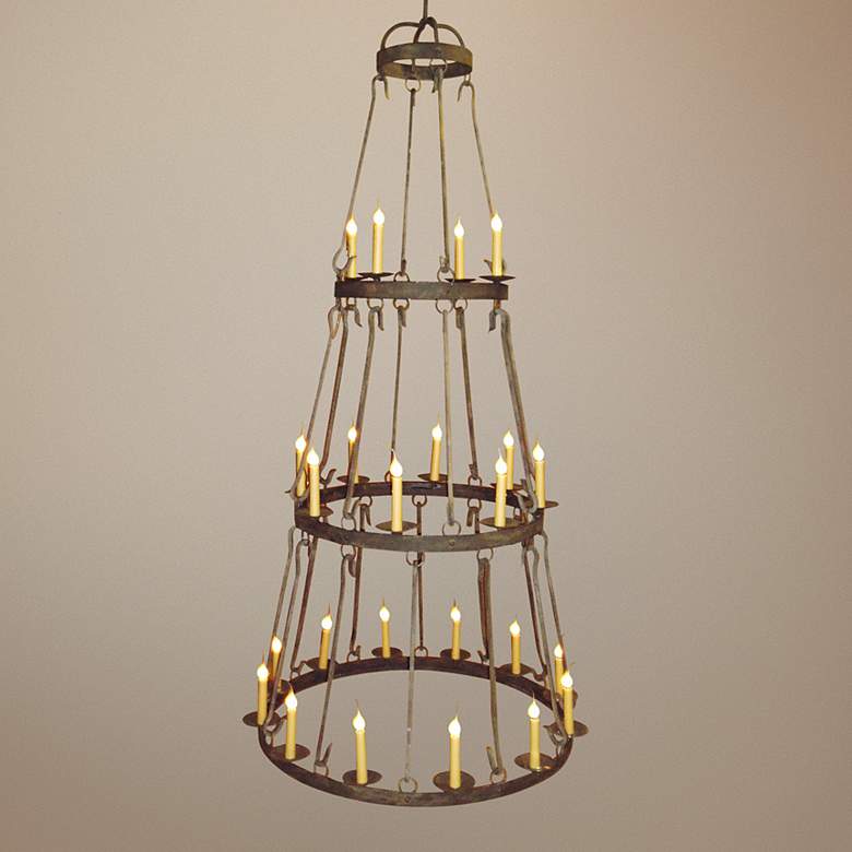 Image 1 Laura Lee Buckingham 24-Light 46 inchW Large Candle Chandelier