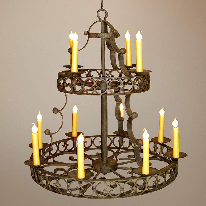 Image 1 Laura Lee Cordoba 12-Light 33" Wide Large Candle Chandelier
