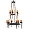 Laura Lee Gothic 9-Light 36" Wide Forged Iron Chandelier