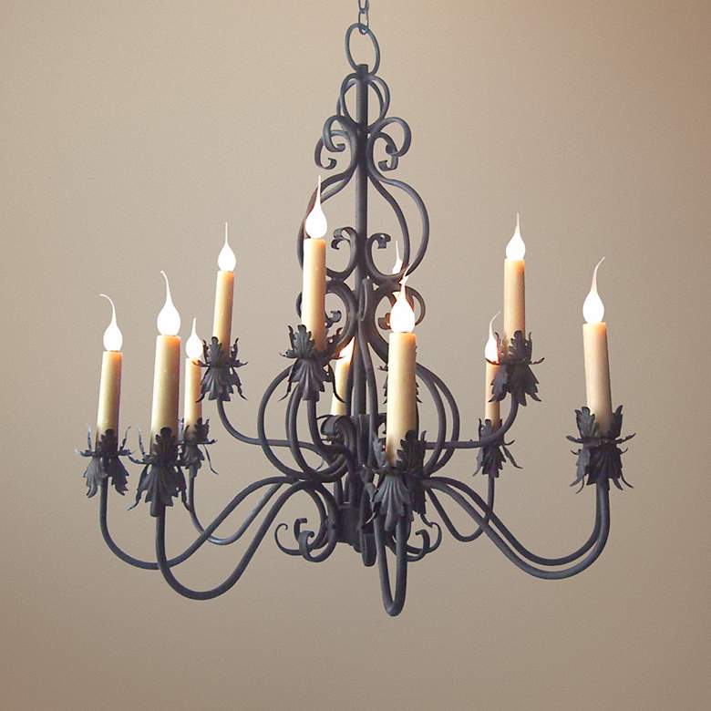 Image 1 Laura Lee Juliet 12-Light 36 inch Wide Iron Chandelier