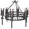 Laura Lee Lancelot 6-Light 40" Wide Iron Torch Chandelier